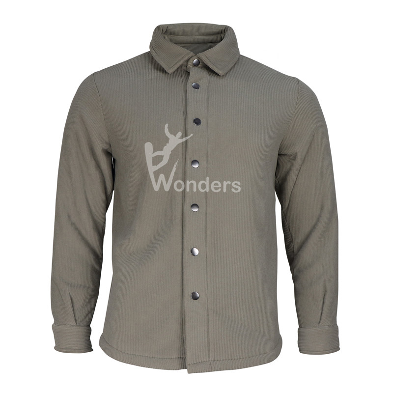 Mens 100% Corduroy Bonded Teddy Fleece Soft Shell Shirt Recycled Dyed